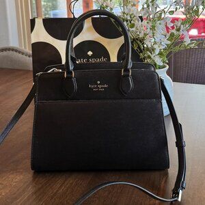 Kate Spade Madison Medium Top Handle Satchel Shoulder Purse - Black